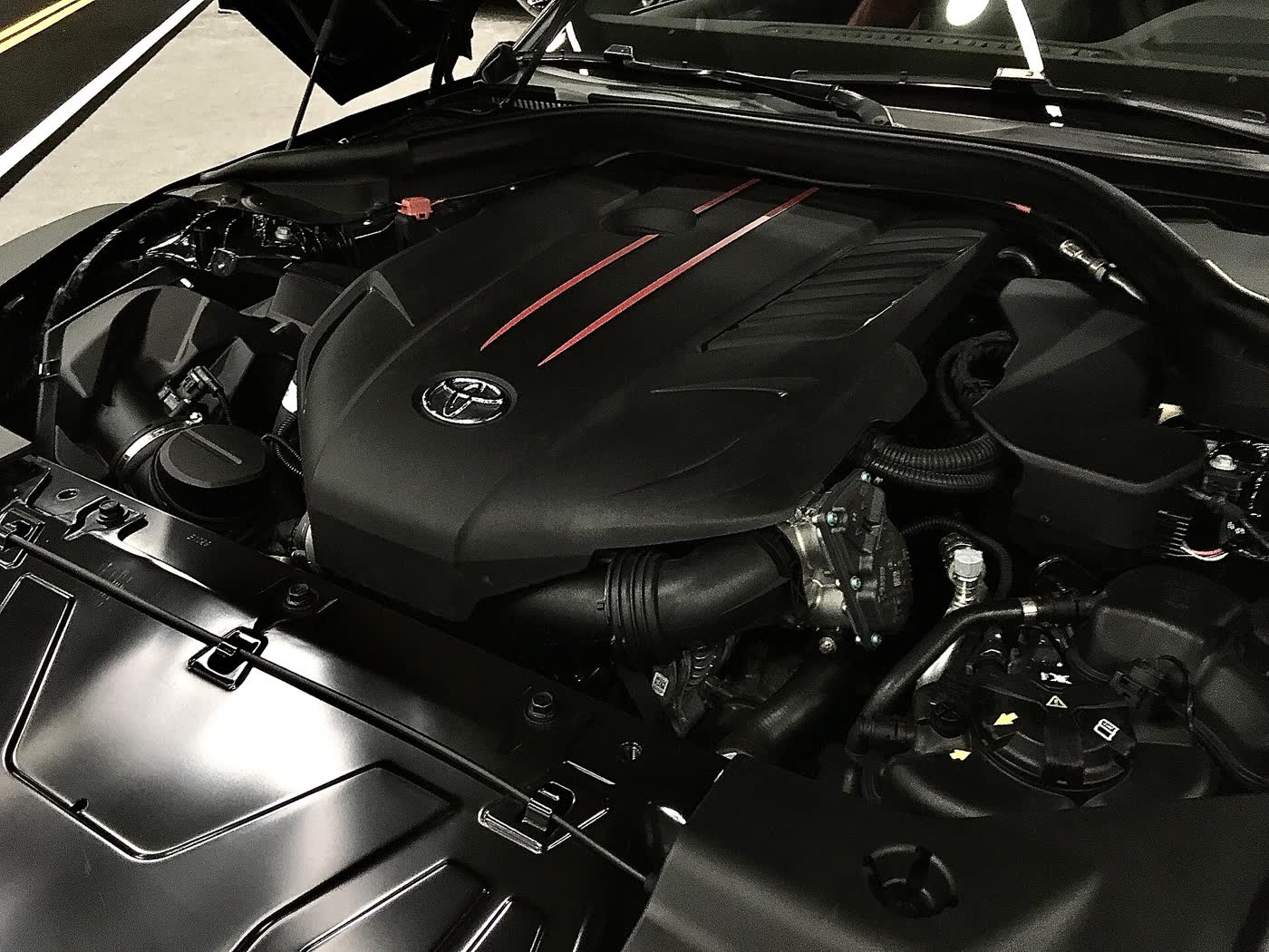 The B58 straight six in a Toyota GR Supra engine bay