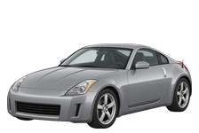 Illustration of a 2007 Nissan 350Z, two-door coupe, front three-quarter view