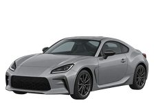 Illustration of a 2023 Toyota GR86, two-door coupe, front three-quarter view
